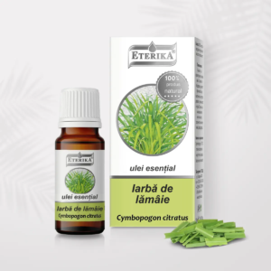 Ulei esențial de iarbă de lămâie Eterika (Cymbopogon citratus), 10 ml